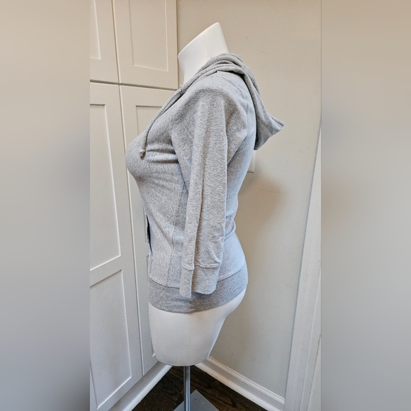 Aerie Fit US Medium Gray Hooded Top - Picture 4 of 7